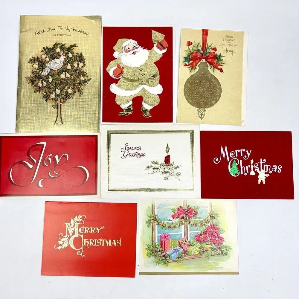 Vtg Lot of 55 Greeting Cards Ephemera Birthday Baby Marriage Christmas Craft